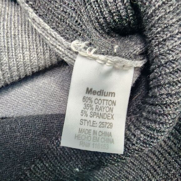 Poof Sweater Women's M Elbow Pads Two Tone Grey And Black Shoulder Buttons - Picture 5 of 8